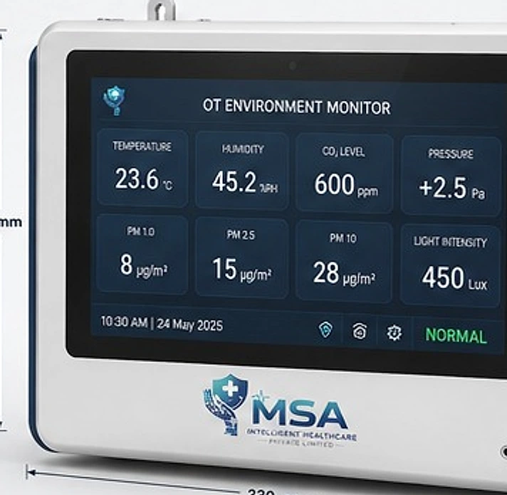 MSA OT Environment Monitor — front view with live touch display